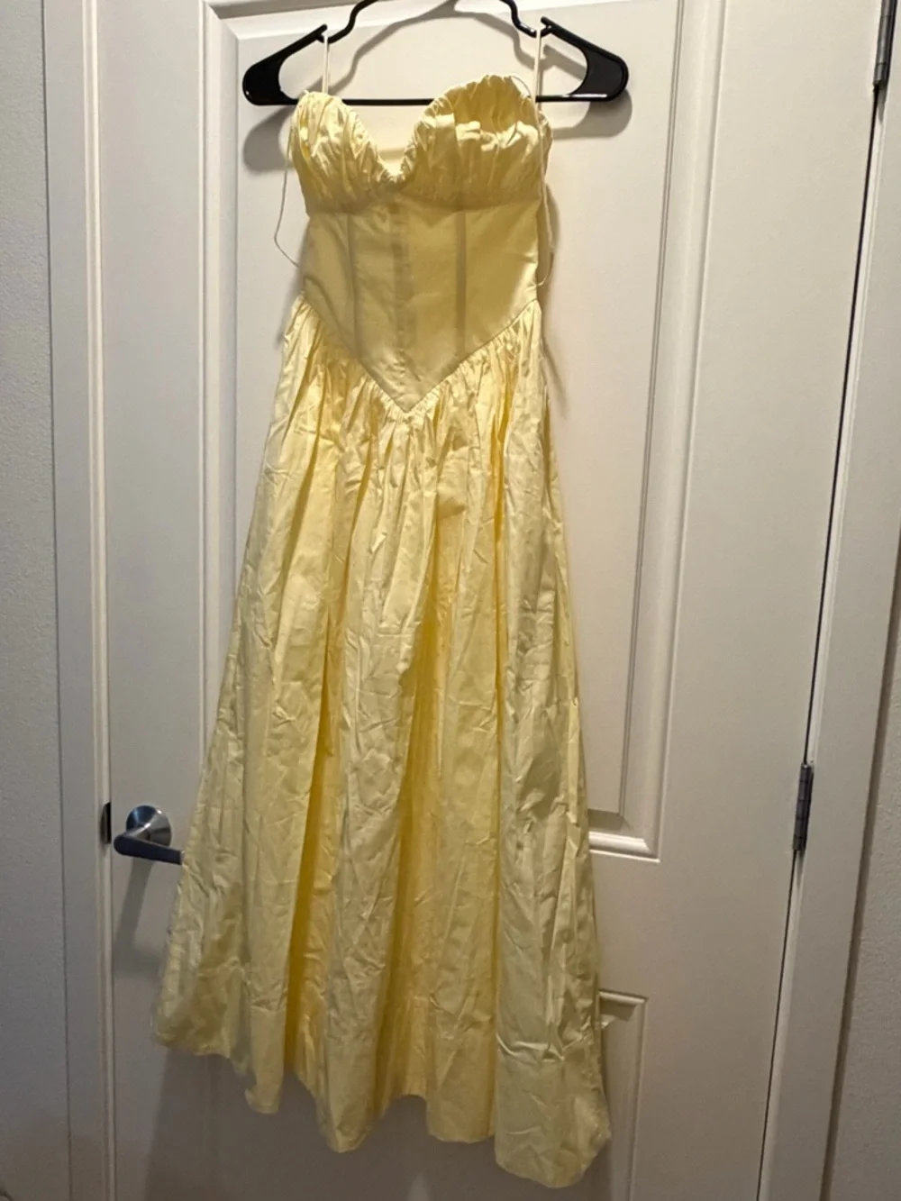 Ronny Kobo Carmine Cotton Midi Dress (orig $398) NWT Butter Yellow - Picture 7 of 8